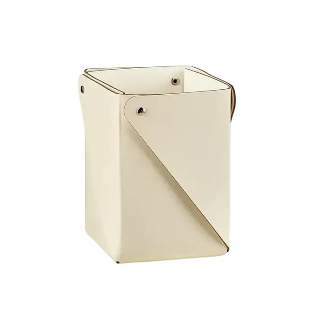 Colombo Adj Стаканчик MIU 8x8хH10.5см., настольный, цвет: панна котта/белый