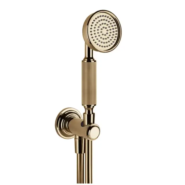 Gessi Venti20 Комплект для душа с ручным душем, шлангом 150см., держателем с подводом воды, цвет: Warm Bronze PVD
