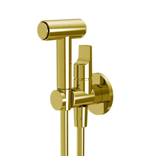 Fima Carlo Frattini Collettività Гигиенический душ, настенный, со шлангом 120см., цвет: золото