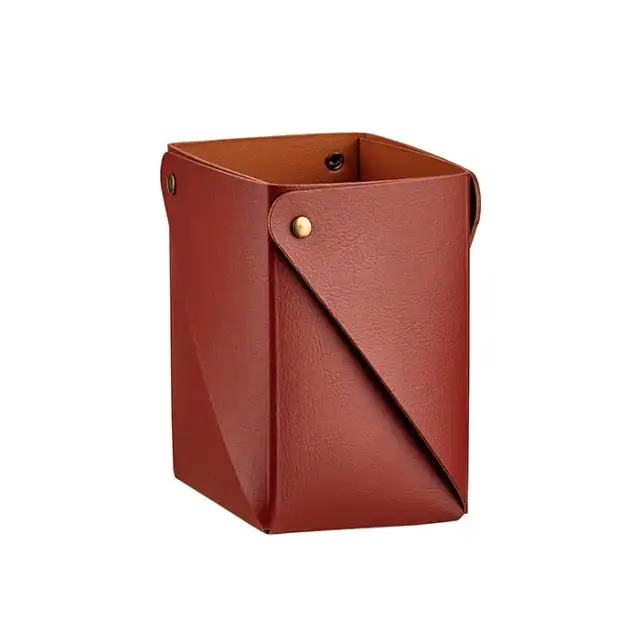 Colombo Adj Стаканчик MIU 8x8хH10.5см., настольный, цвет: бордо/коньяк