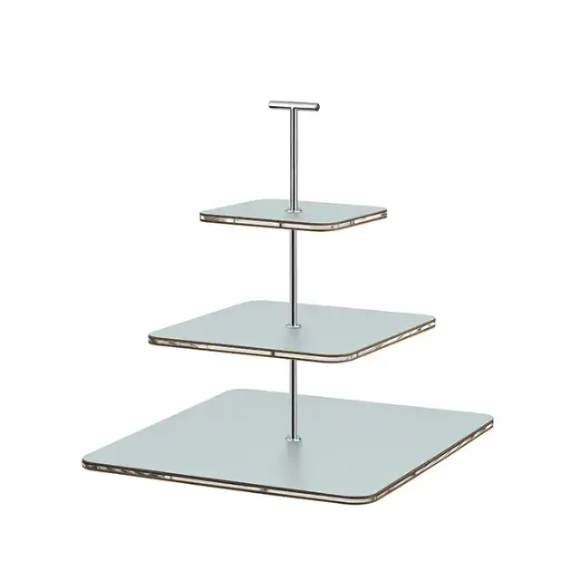 ADJ Сервировочная стойка 30x30xH35см., ручка &quot;Т&quot;, цвет: небесный голубой/фурнитура хром