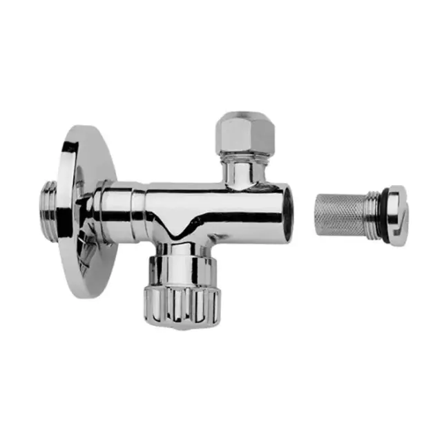Fima Carlo Frattini Complementi Bagno Угловой вентиль, с фильтром с регулировкой и выводом, 3/8, под слив диаметром 10, цвет: хром