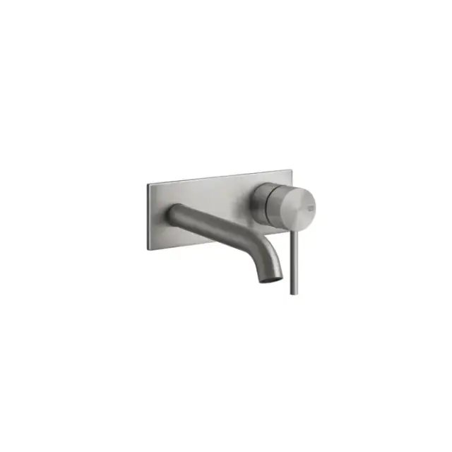 Gessi 316 Встраиваемый смеситель с изливом 147мм, внешняя часть, цвет: steel brushed