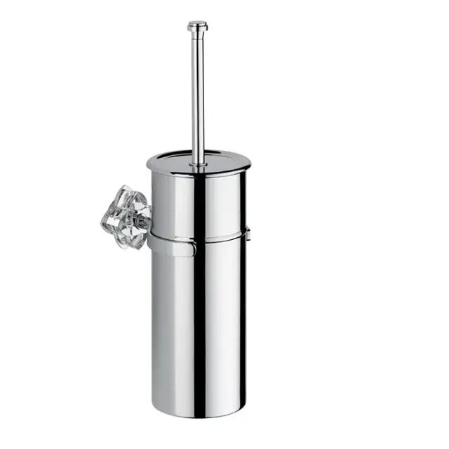 THG Pétale de cristal clair Ёршик для туалета, подвесной, цвет: хром/прозрачный хрусталь