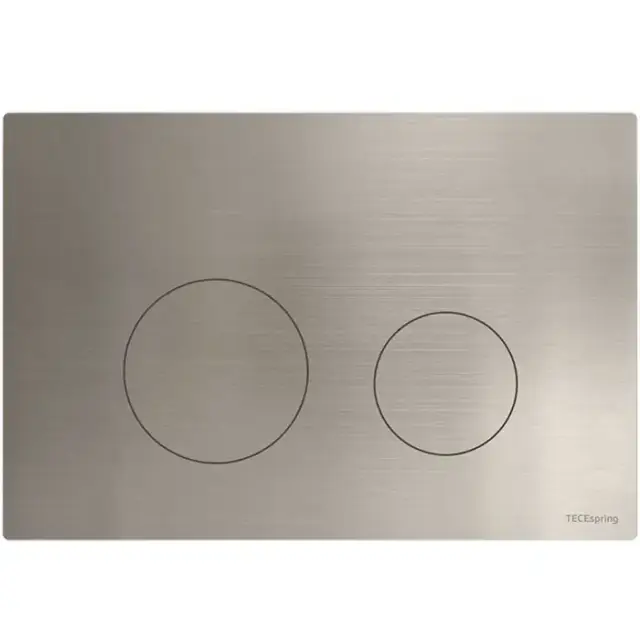 TECEspring Панель смыва для унитаза, сатин, с покрытием против отпечатков пальцев, плоская, цвет: нержавеющая сталь