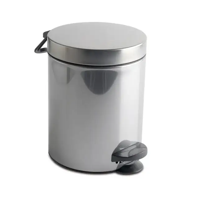 3SC Hotel Ведро 3 л. 17x20xh26 см, с педалью, с крышкой и механизмом softclose, из нерж.стали, цвет: хром