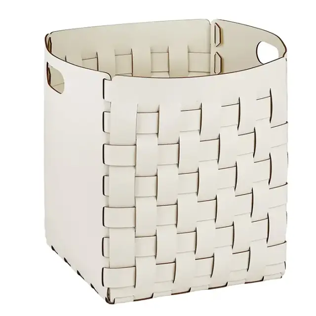 ADJ Корзинка Bottega, 35x35xH40 см., цвет: белый/панна котта