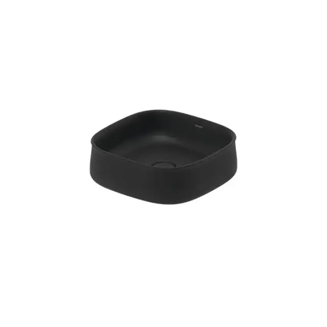 Duravit Zencha Раковина накладная 42х42х14 см, без отв под смеситель, цвет: черный матовый