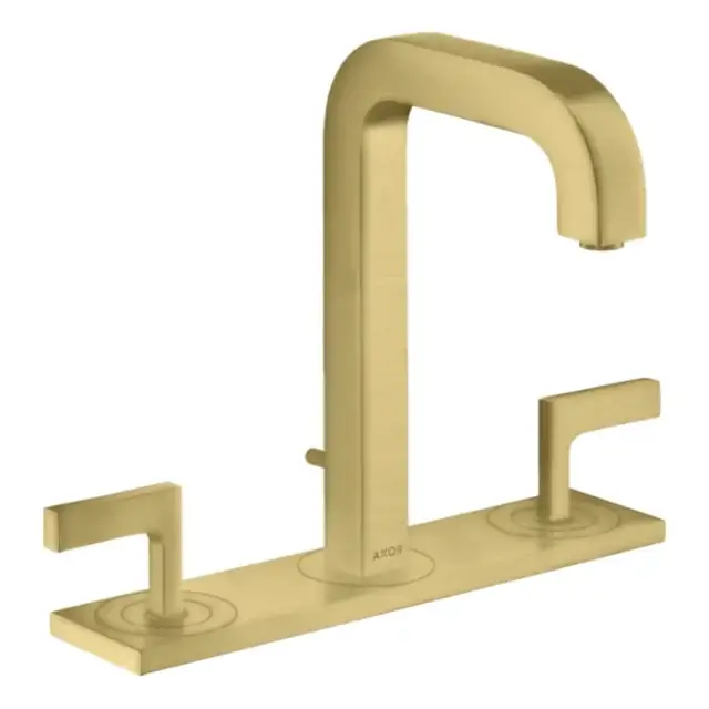 Axor Citterio Смеситель для раковины 170, на 3 отв., ручка: рычаг, с панелью, с донным клапаном, цвет: шлифованная медь