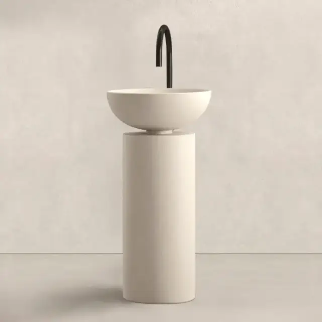 Noorth milldue edition SABA 45 Раковина напольная Ø45x90см, слив в пол, без отв., цвет: Caolino