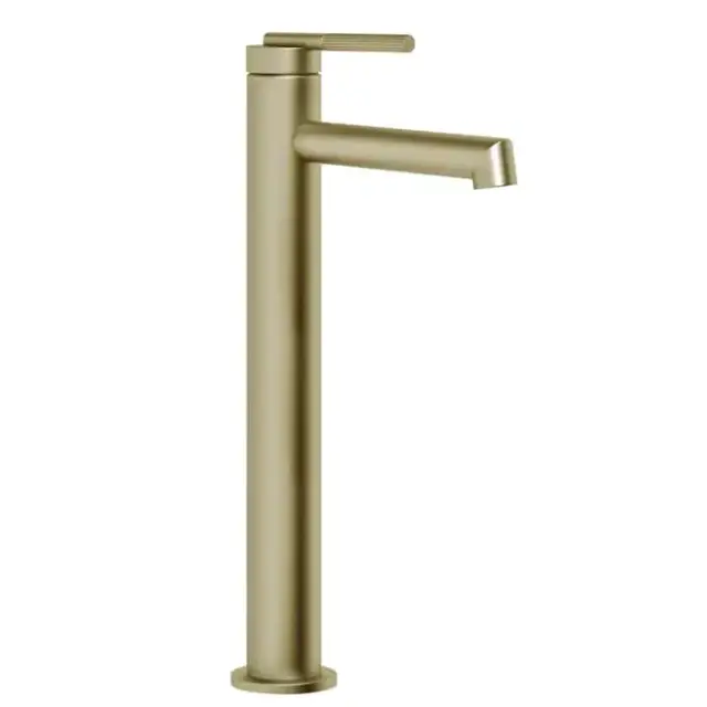 Gessi Ingranaggio Смеситель для раковины высокий с коротким изливом. Без донного клапана, цвет: Brushed Brass PVD