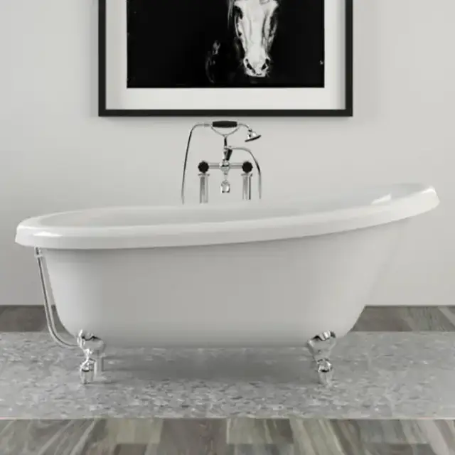 KNIEF Slipper Ванна отдельностоящая 151.5х72.5хh78.5/57см,с 4-мя бронзовыми ножками&quot;лапа с когтями&quot; (продается со сливом 0100-091-01)