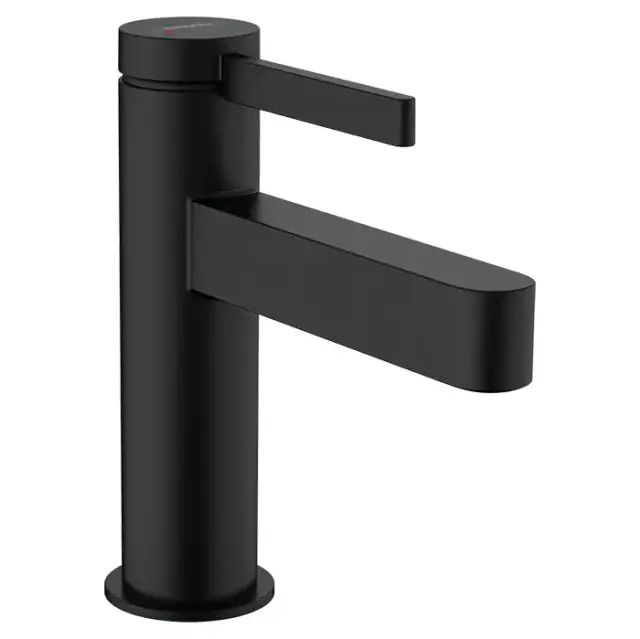 Hansgrohe Finoris Смеситель для раковины, на 1 отв., с донным клапаном, цвет: черный матовый