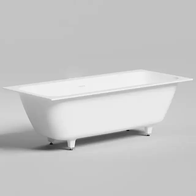 Salini Orlanda Axis KIT Встраиваемая ванна на ножках 180х80х60cм., &quot;Up&Down&quot;, сифон, интегрированный слив-перелив, материал: S-Sense, цвет: белый глянцевый