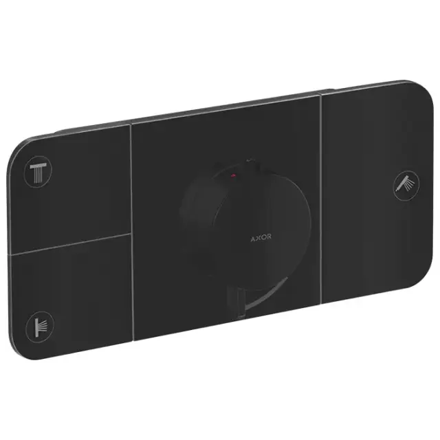 Axor One Смеситель для душа, термостат, на 3 источника, встраиваемый, цвет: черный матовый