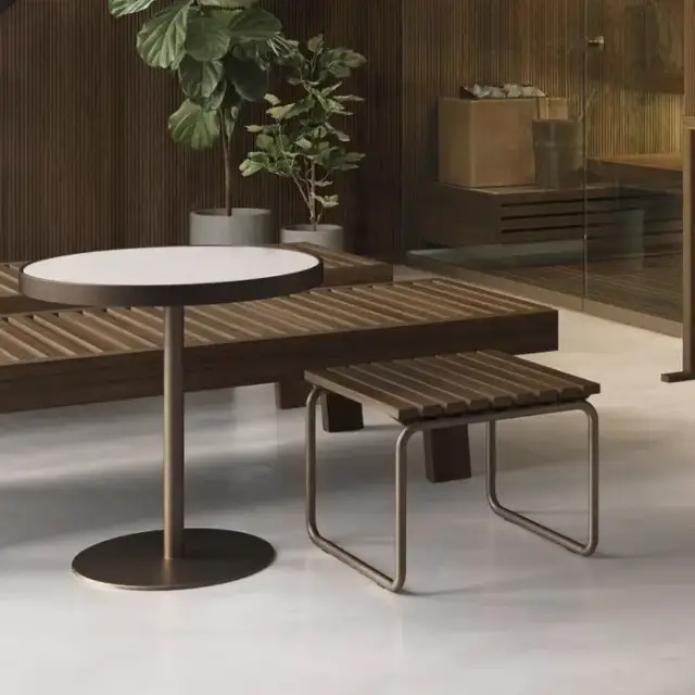 Effegibi Столик 60Øx60 см, каркас из окрашенного алюминия, столешница из фарфорового керамогранита, цвет: белый