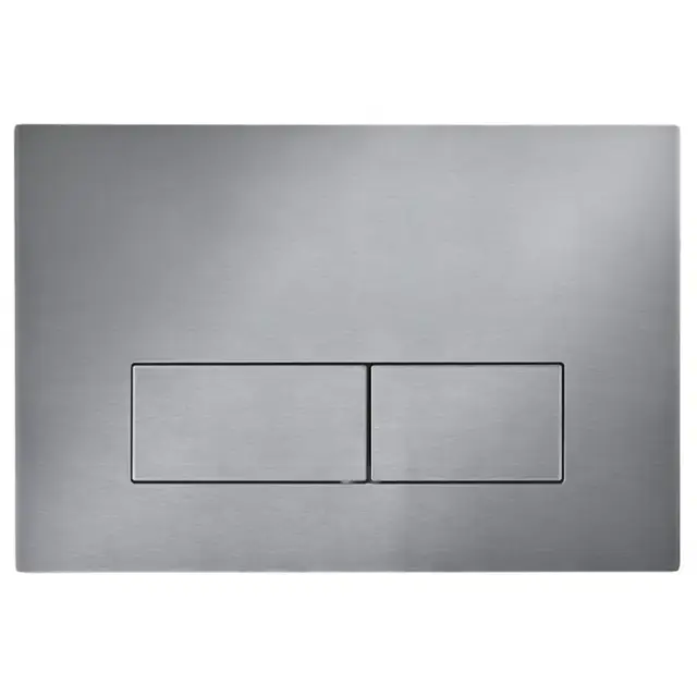 TECEspring Панель смыва для унитаза, сатин, с покрытием против отпечатков пальцев, с прямоугольными кнопками, цвет: нержавеющая сталь