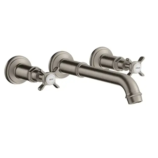 Axor Montreux Смеситель для раковины настенный, на 3 отверстия, внешняя часть, цвет: сталь