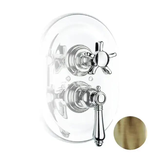 Nicolazzi Dames Anglaises Смеситель для душа, встраиваемый, 3/4” с запорным вентилем, цвет: бронза