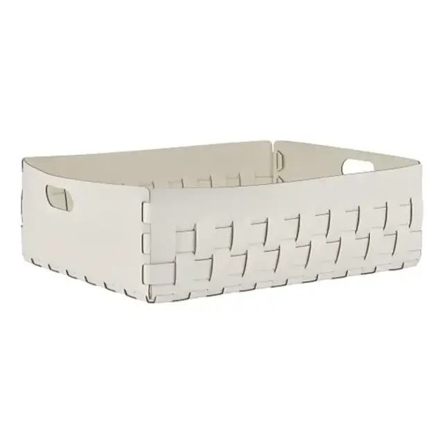 ADJ Корзинка Bottega, 60x50xH20 см., цвет: белый/панна котта