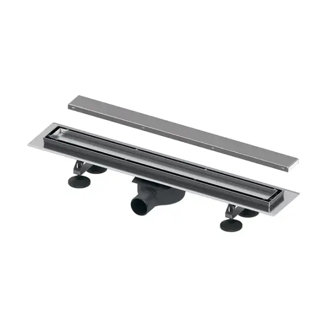 TECElinus Комплект для монтажа дренажного канала 2 в 1: основа для плитки &quot;tile&quot; и панель &quot;steel&quot;, 60см., цвет: хром