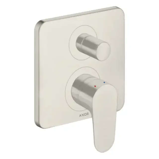 Axor Citterio M Смеситель для ванны, встраиваемый, с переключателем на 2 потока, с защитой, цвет: сталь