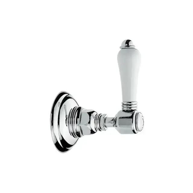 Nicolazzi Запорный вентиль 3/4&quot;, с ручкой: белая, цвет: хром
