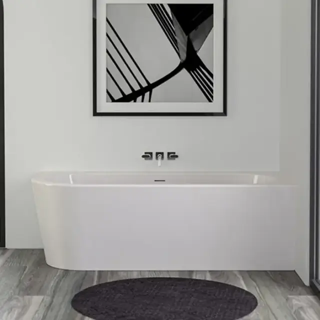 Knief Wall Corner Left Ванна акриловая в правый угол 180x80x60см, щелевой перелив SLOT, цвет: белый