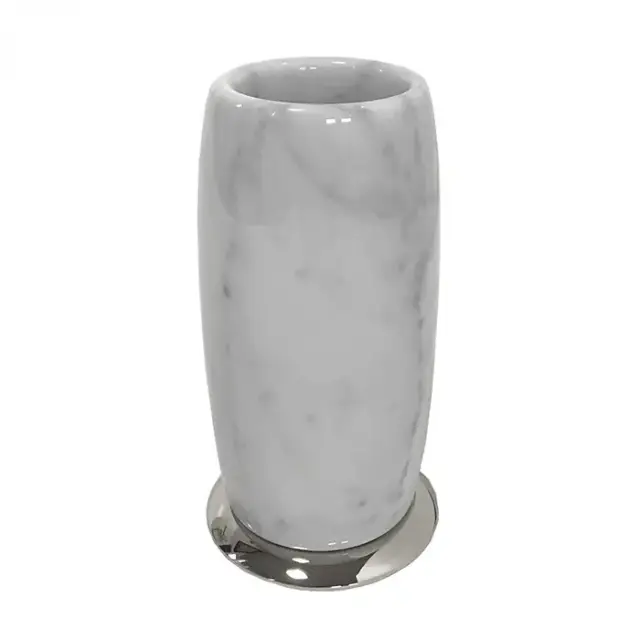 3SC Elegance Стакан настольный, цвет: мрамор bianco carrara/хром