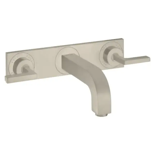 Axor Citterio Смеситель для раковины 226, встраиваемый, излив: 22.6см., ручка: рычаг, с панелью, цвет: шлифованный никель