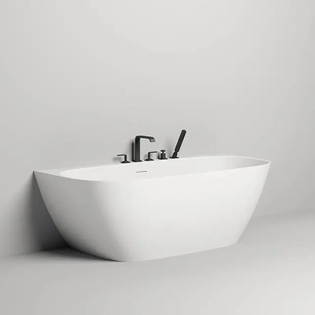 Salini Sofia Wall 160 Ванна пристенная 160х80х59см., донный клапан &quot;Up&Down&quot;, сифон, слив-перелив, материал: S-stone, цвет: белый матовый