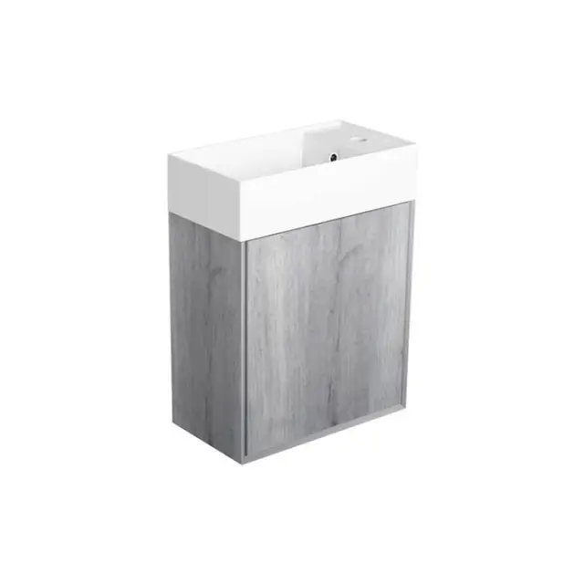 SIMAS AGILE Тумба подвесная 50x27xh51 см, для раковины AG50, 1 дверца, цвет: белый матовый / barrique