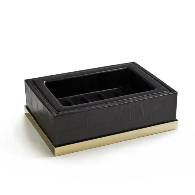 3SC Cocco Контейнер для CC01DA ,цвет черная кожа/золото