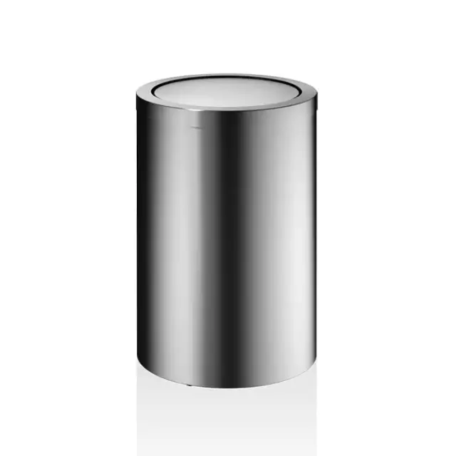 Decor Walther DW 124 Корзина для бумаги 20xh32см, с крышкой, напольная, цвет: сталь матовая