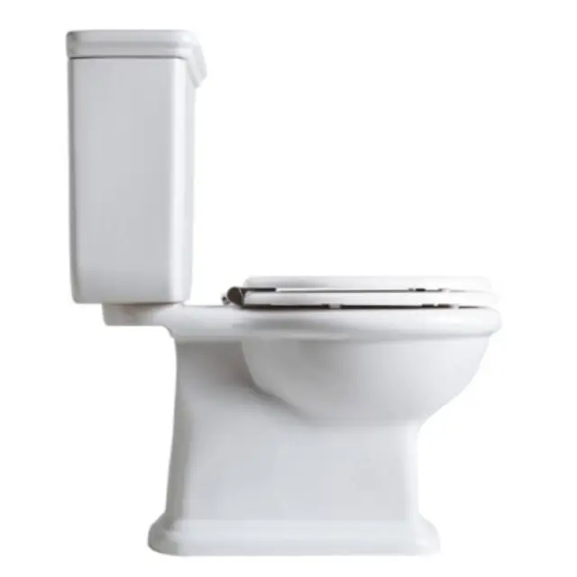 SIMAS Lante Унитаз моноблок 70.5х38.5см, с горизонтальным сливом с бачком с боковой ручкой смыва, фурнитура золото, цвет белый