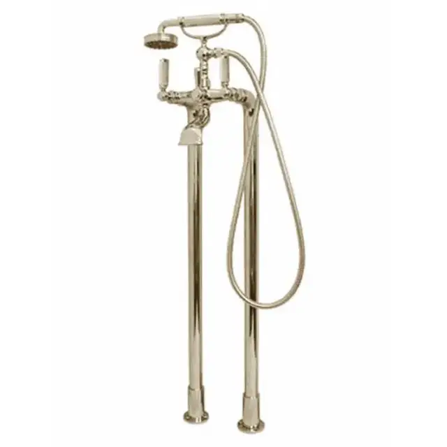 Bossini Liberty Смеситель для ванны, напольный, высота 890 мм, душ лейка Liberty шланг латунь, 150 см ½”FF,  цвет: никель матовый