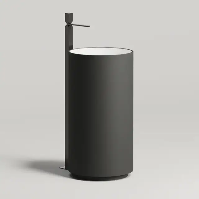 Salini Armonia Раковина напольная 45х45х85см, без отв. под смес, без перелива, материал: S-Stone, цвет: RAL9011