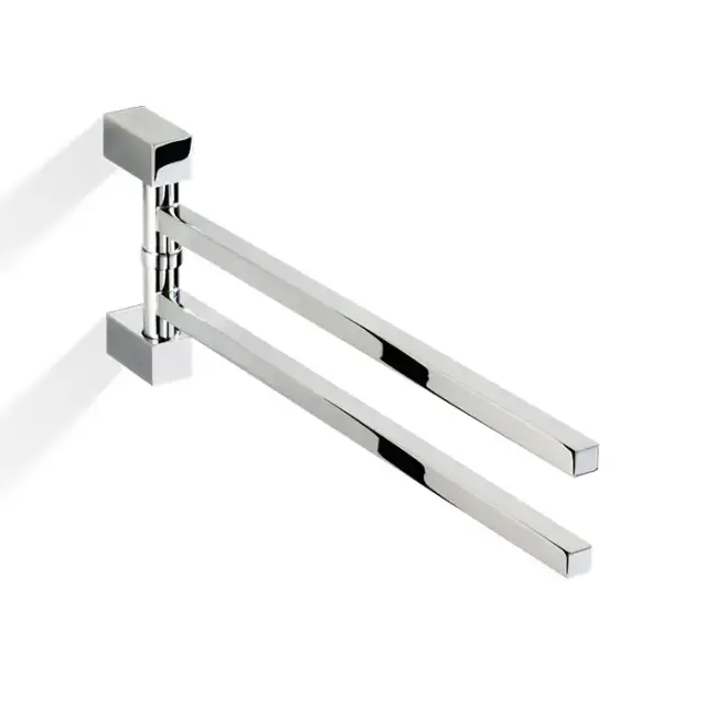 Decor Walther Corner HTH2 Полотенцедержатель поворотный 39.8см, двойной, подвесной, цвет: хром
