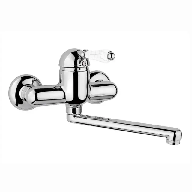 Nicolazzi P.m. Blanc A Смеситель для раковины однорычажный, ручки состаренная керамика, цвет: хром