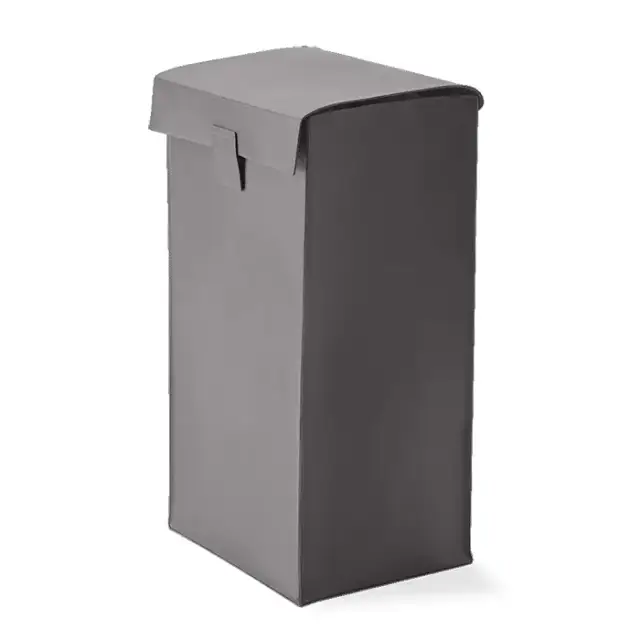 Decor Walther Nappa Корзина для белья, напольная, натуральная кожа, цвет: дымчато-серый