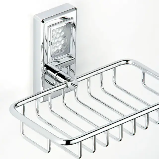 THG Métropolis cristal clair Мыльница-корзина металлическая 160х95мм., подвесная, цвет: хром