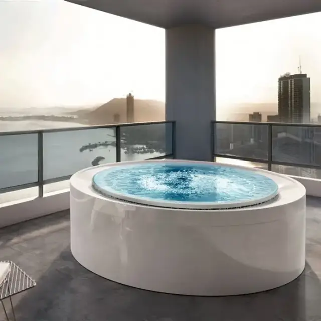 Gruppo Treesse Fusion Spa 200 Минибассейн Ø200x67cм., Г/М, нагреватель 3kw, фильтр песок, хромо-wя, озон. дезинф. внешняя панель VTR, цвет: белый