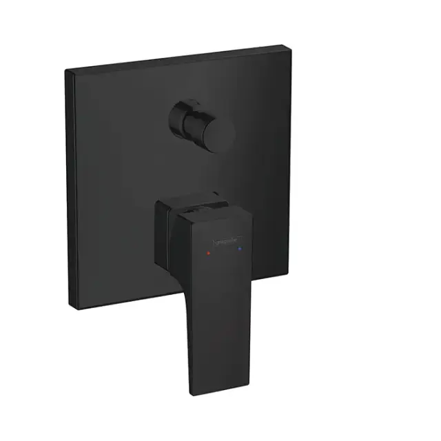 Hansgrohe Metropol Встраиваемый смеситель для ванны с переключателем и обр. клапанами, внешняя часть, цвет: черный матовый