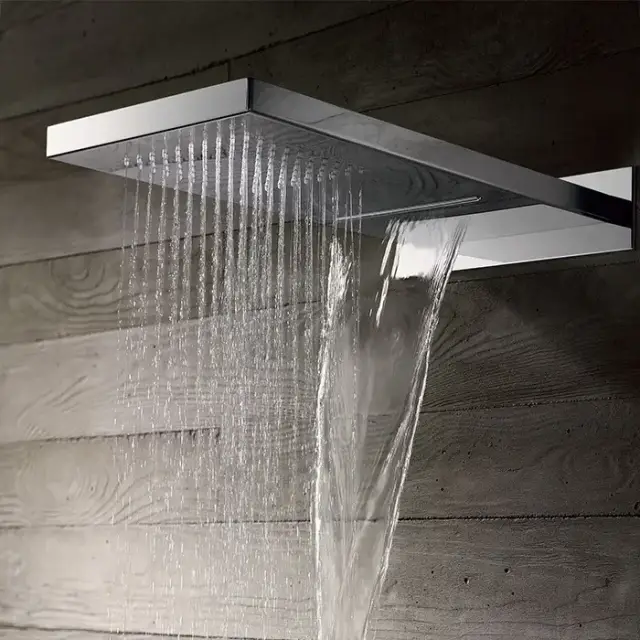 Gattoni PD Верхний душ настенный с 2-мя режимами: дождь и каскад, 26х55.5см, 1/2&quot;, цвет: хром (УЦЕНЕН)