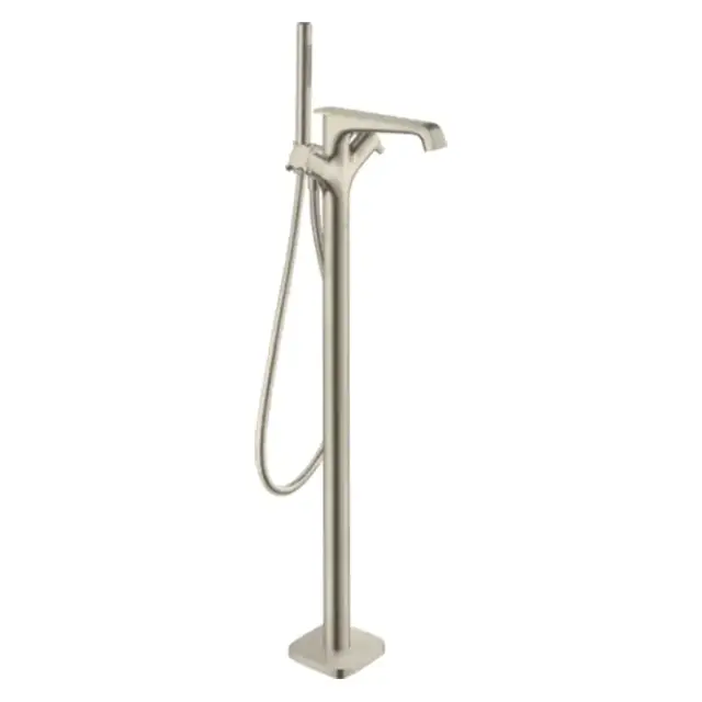 Axor Citterio E Смеситель для ванны, напольный, термостатический, с ручным душем, цвет: шлифованный никель