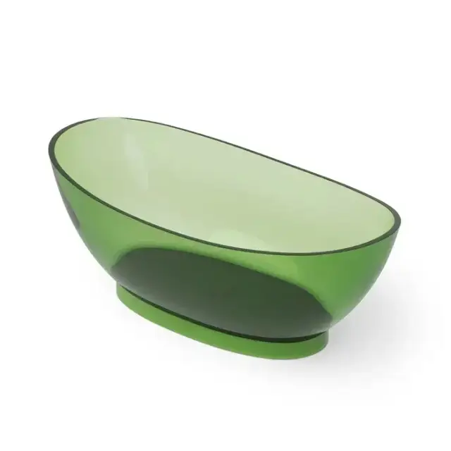 Dea Design Elegant Ванна 155x78x58см., отдельностоящая, Glasstech, прозрачная смола, цвет: Emerald R3
