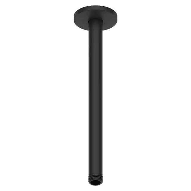 Duravit Душевой кронштейн потолочный круглая накладка, 300 мм/ соединительный патрубок размер DN15, цвет: черный матовый