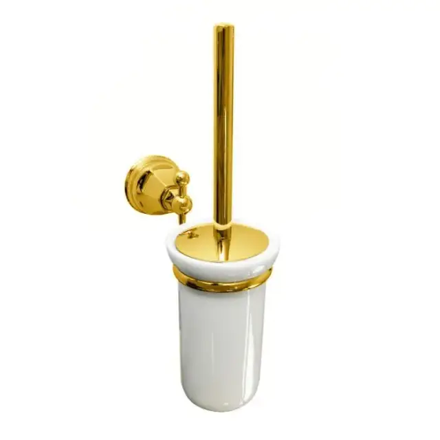 Nicolazzi Teide Ершик для унитаза подвесной, цвет: золото/белый