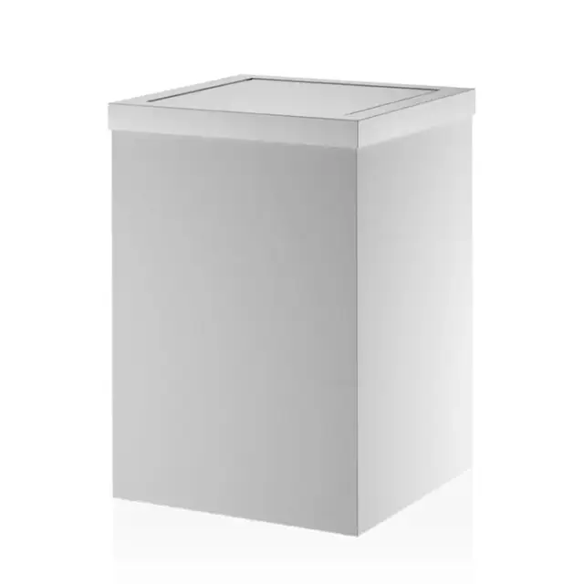 Decor Walther DW 113 Корзина для бумаги 20x20x30см, с крышкой, напольное, цвет: белый матовый