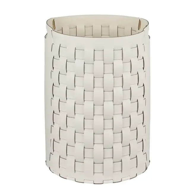 Colombo Adj Круглая корзина Bottega D40хH57см., напольная, цвет: белый/панна котта